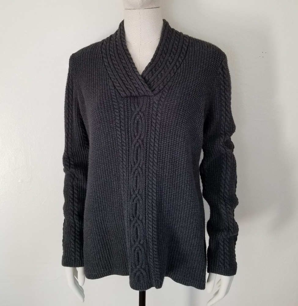 Womens Nautica Cable Knit Sweater